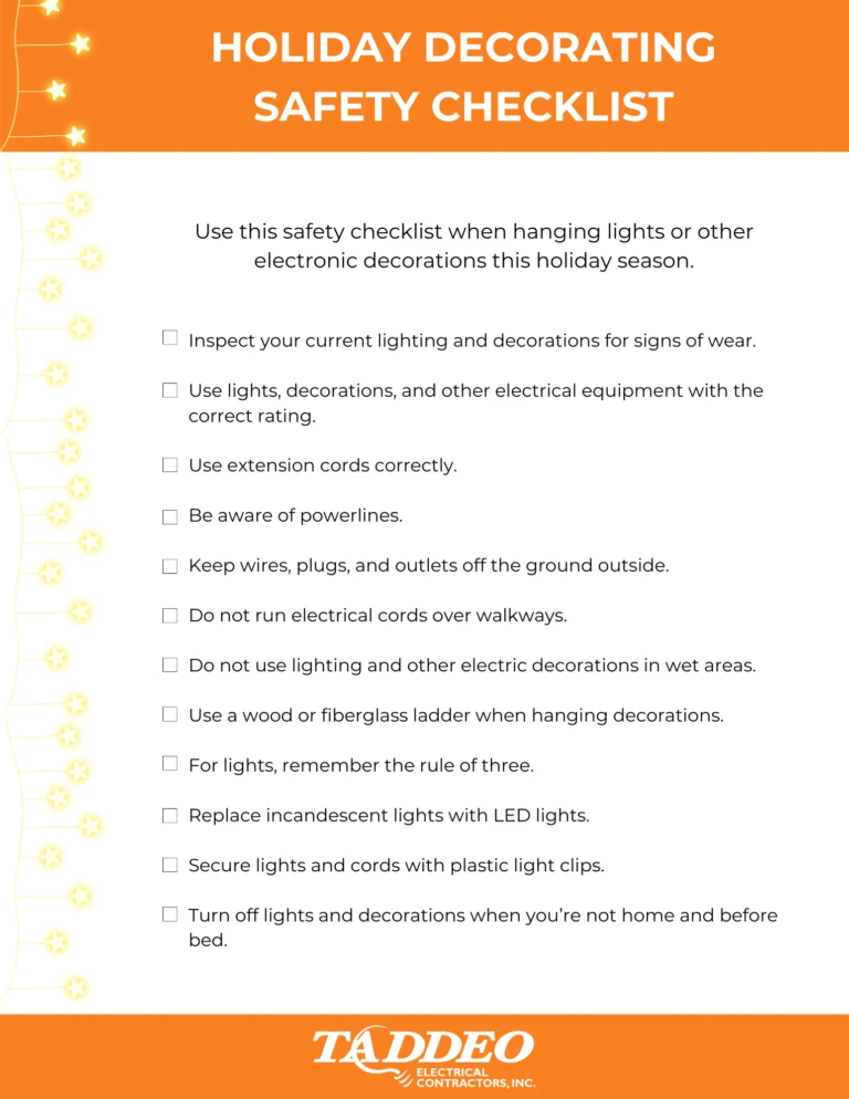Holiday decorating electrical safety checklist for Florida homeowners