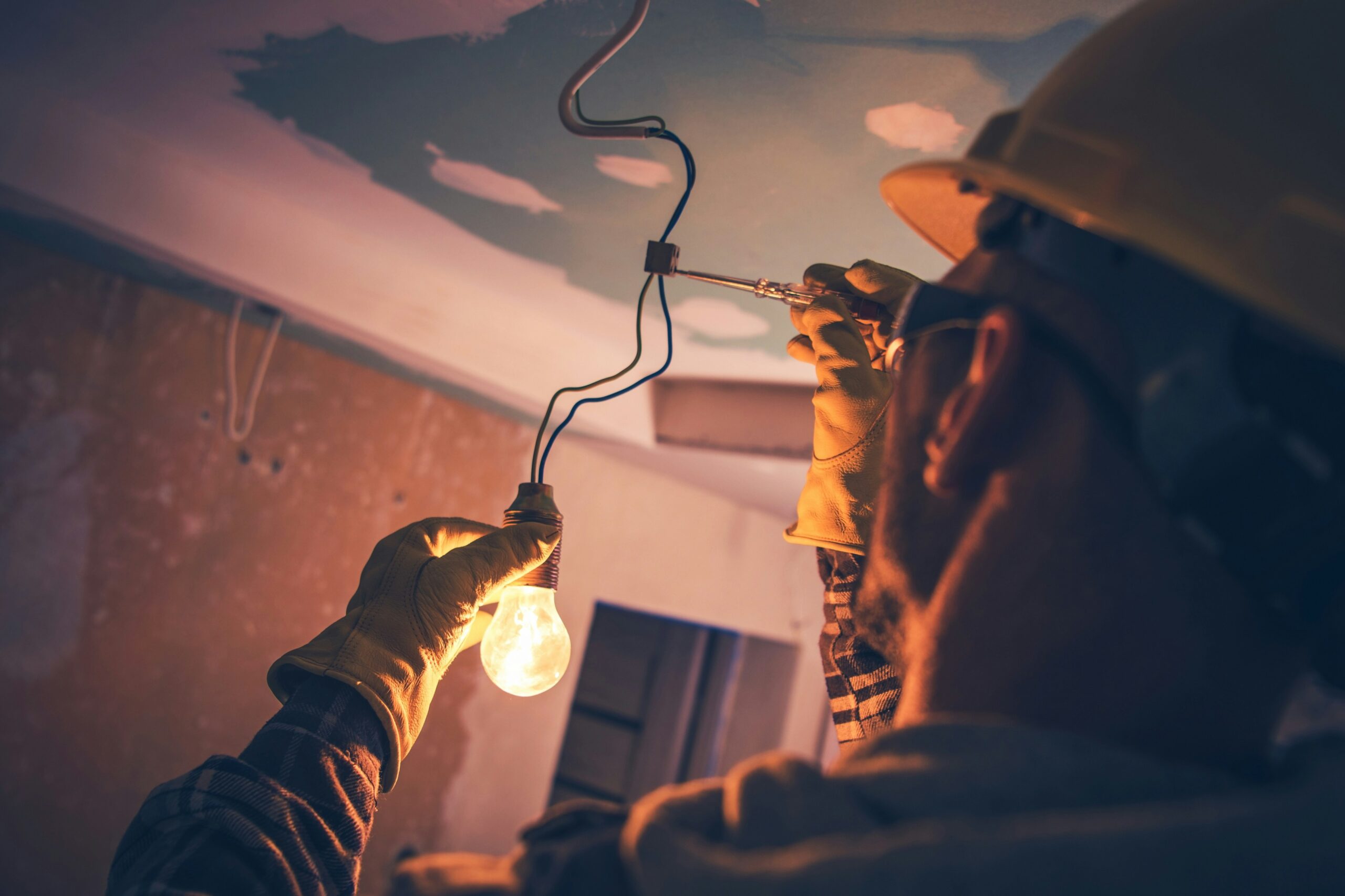 Residential rewiring upgrade performed by a licensed electrician in Florida